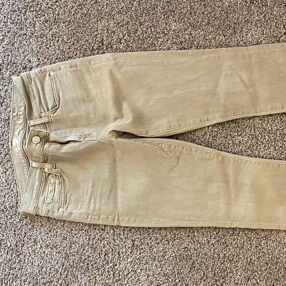 7 for All Mankind Ankle Skinny in beige size 27 - Picture 1 of 4